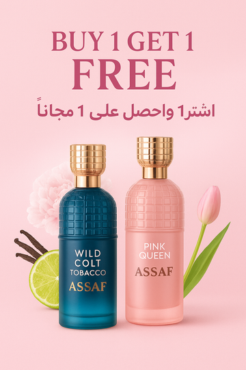Wild Colt Tobacco & Pink Queen by Assaf - Buy 1 Get 1 Free 2 Bottles - 400 ml وايلد كولت توباكو & بينك كوين – من عسّاف